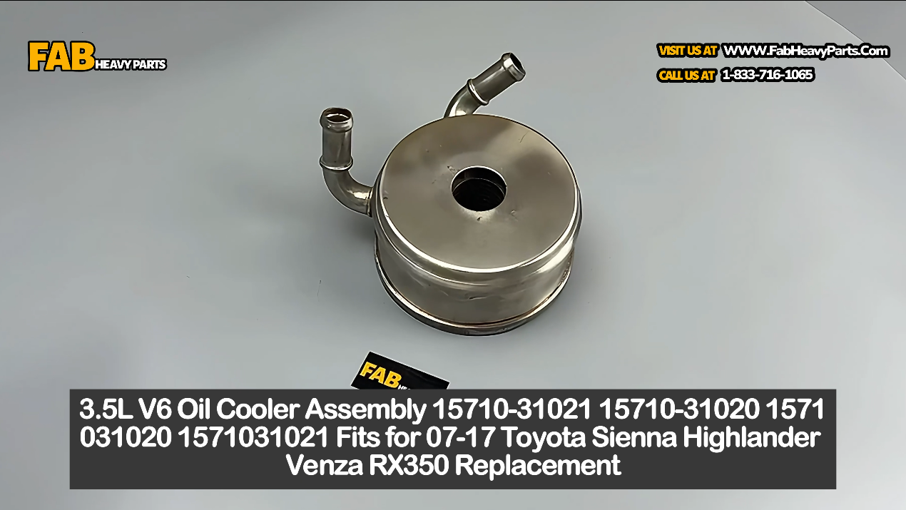 3.5L V6 Oil Cooler Assembly 15710-31021 15710-31020 1571031020 1571031021 Fits for 07-17 Toyota Sienna Highlander Venza RX350 Replacement