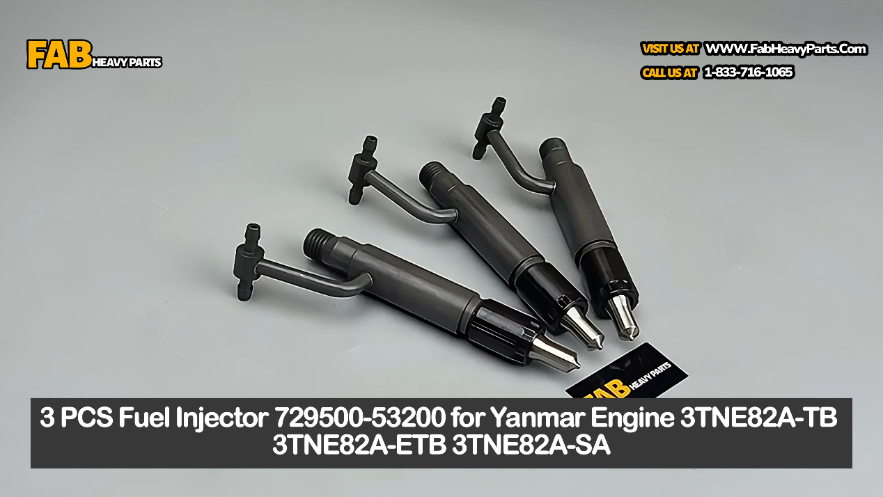3 PCS Fuel Injector 729500-53200 for Yanmar Engine 3TNE82A-TB 3TNE82A-ETB 3TNE82A-SA