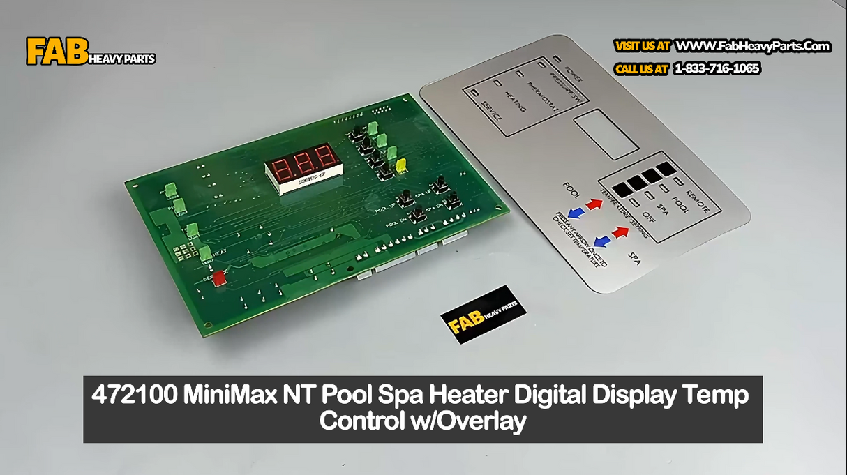 472100 MiniMax NT Pool Spa Heater Digital Display Temp Control w/Overlay