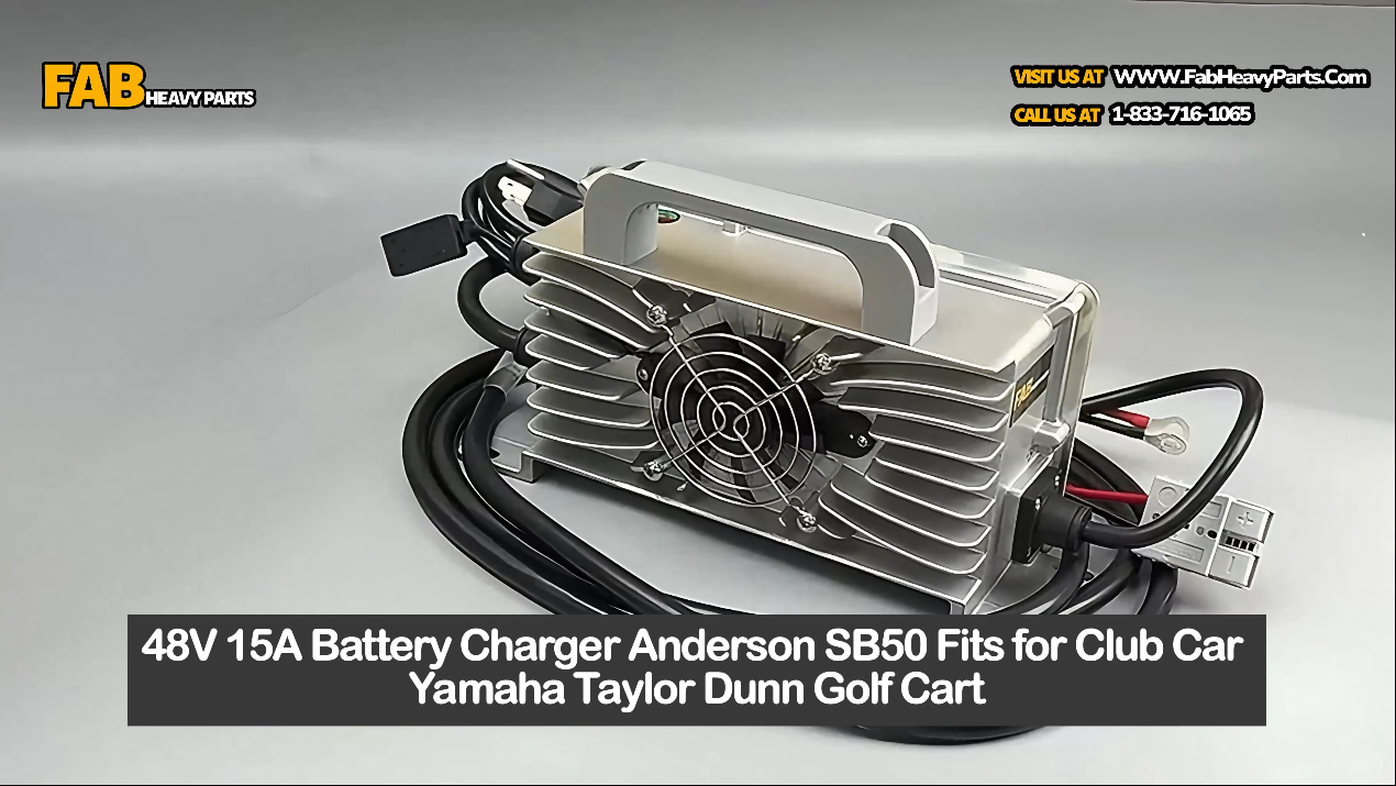 48V 15A Battery Charger Anderson SB50 Fits for Club Car Yamaha Taylor Dunn Golf Cart