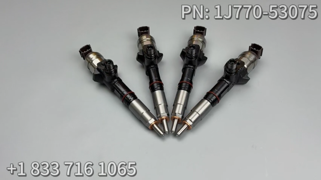 4 PCS Aftermarket Fuel Injector 1J770-53075 Fits for Kubota Engine V3307 Tractor M6060HDC M6060HFC M7060HDC M4-071HDC12