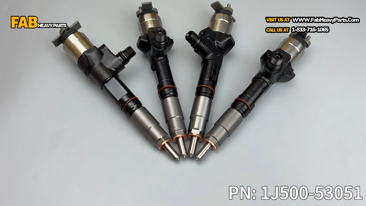 4 PCS Fuel Injector 1J500-53051 Fits for Caterpillar CAT C3.8 Kubota V3800 V3800T Engine