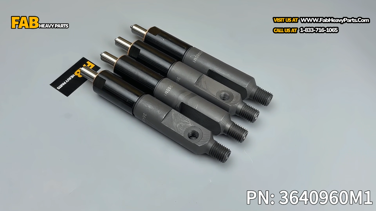 4 Piece Fuel Injector 3640960M1 Fits for Perkins Engine 1004.4T 1004.40TW 1006.6T Massey Ferguson Tractor 680 6100  6130 6140 6150 6180  6190 8100 8110 8120 8130