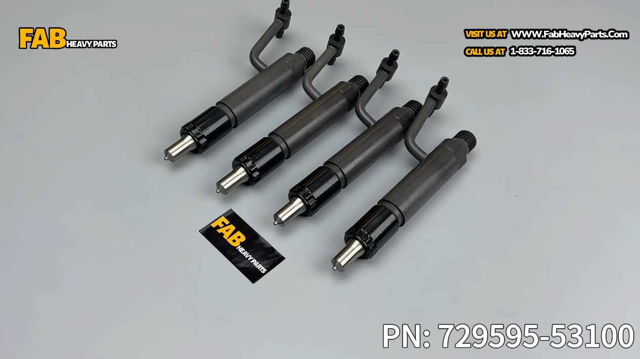 4 Piece Fuel Injector 729595-53100 729573-53050 Fits for Yanmar Engine 3JH2CE 4JH 4JH-DT 4JH-T 4JHZ 4JH3-DTZ