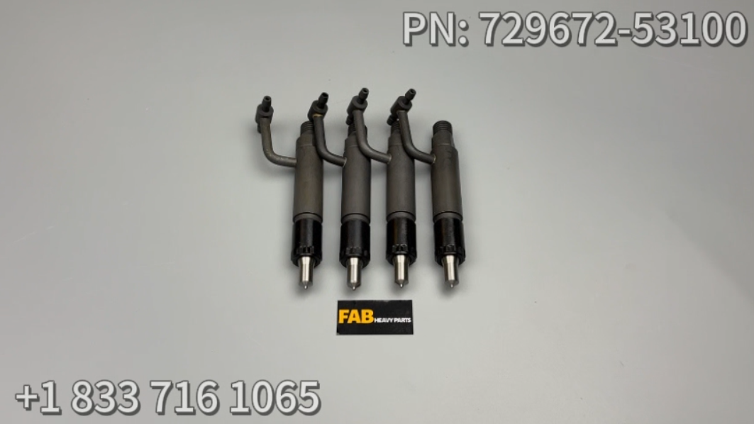 4 Piece Fuel Injector 729672-53100 Fits for Yanmar Engine 4JH3-DTE 4JH3-HTE