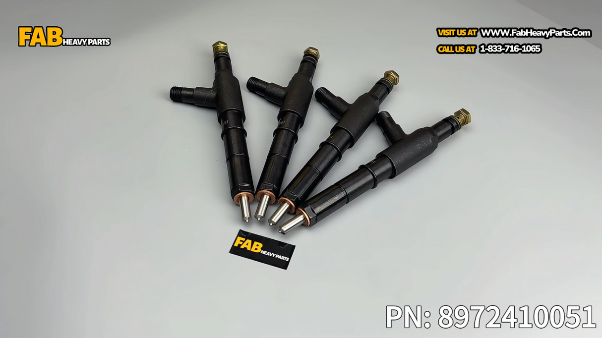 4 Piece Fuel Injector 8972410051 8-97241005-1 Fits for Isuzu Engine 4HE1