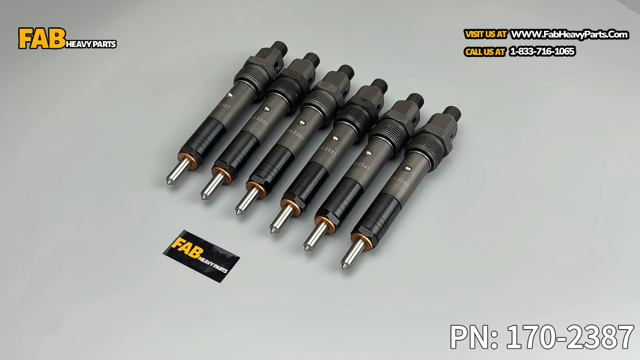 6 PCS Fuel Injector 170-2387 1702387 216-4933 2164933 Fits for Caterpillar CAT Engine 3056 Loader 924G 924GZ