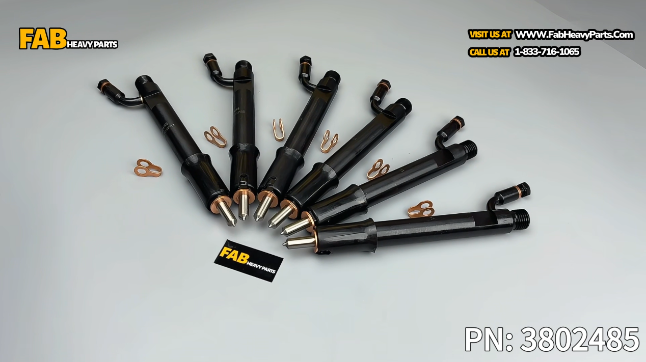 6 PCS Fuel Injector 3802485 Fits for Cummins Engine 6CT 6CT8.3 ISC QSC