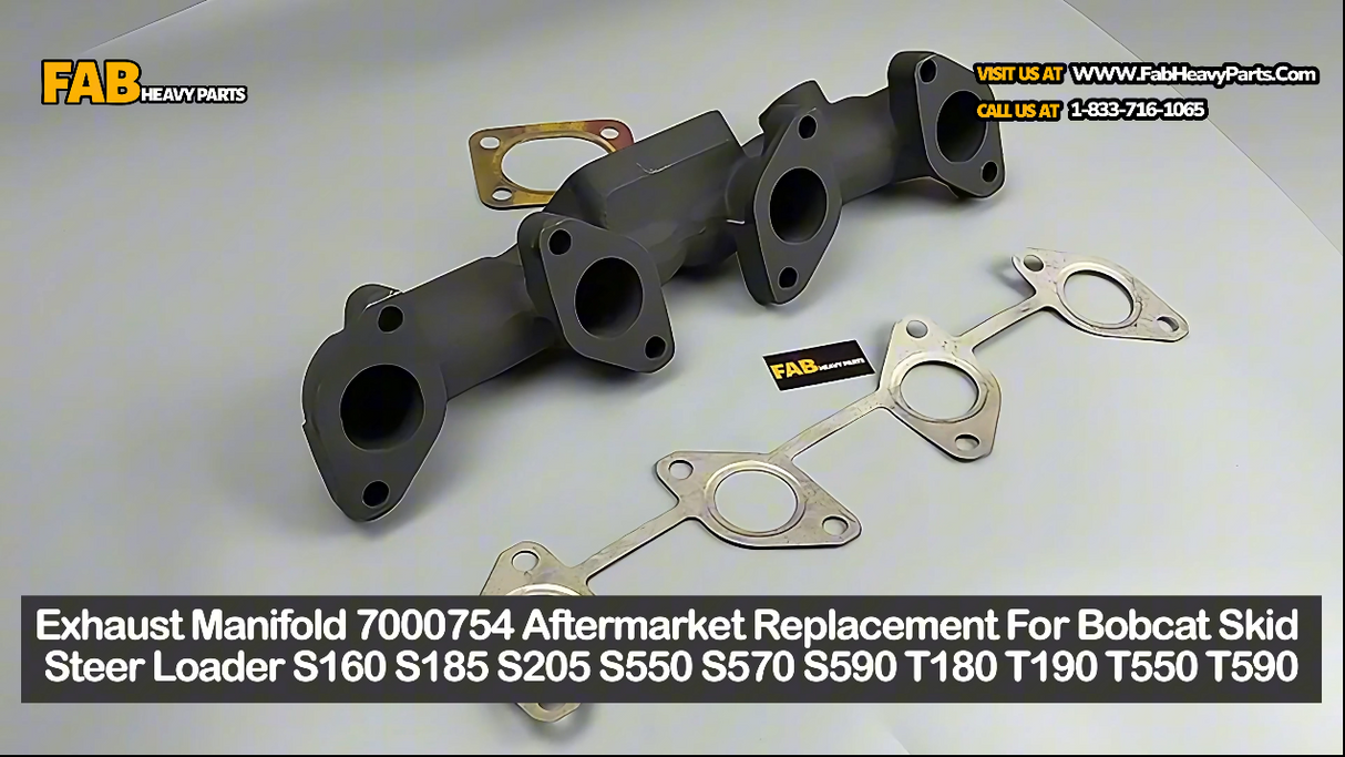 Exhaust Manifold 7000754 Aftermarket Replacement For Bobcat Skid Steer Loader S160 S185 S205 S550 S570 S590 T180 T190 T550 T590