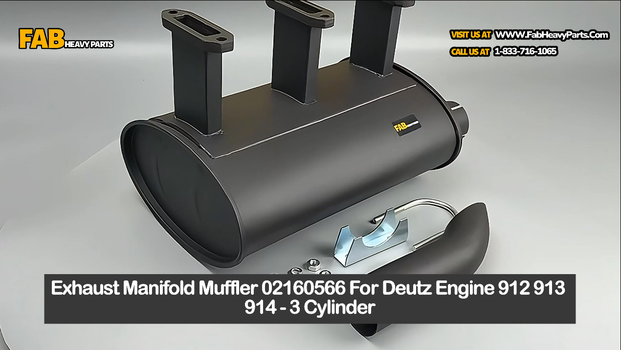 Exhaust Manifold Muffler 02160566 For Deutz Engine 912 913 914 - 3 Cylinder