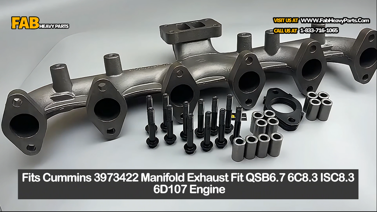 Fits Cummins 3973422 Manifold Exhaust Fit QSB6.7 6C8.3 ISC8.3 6D107 Engine