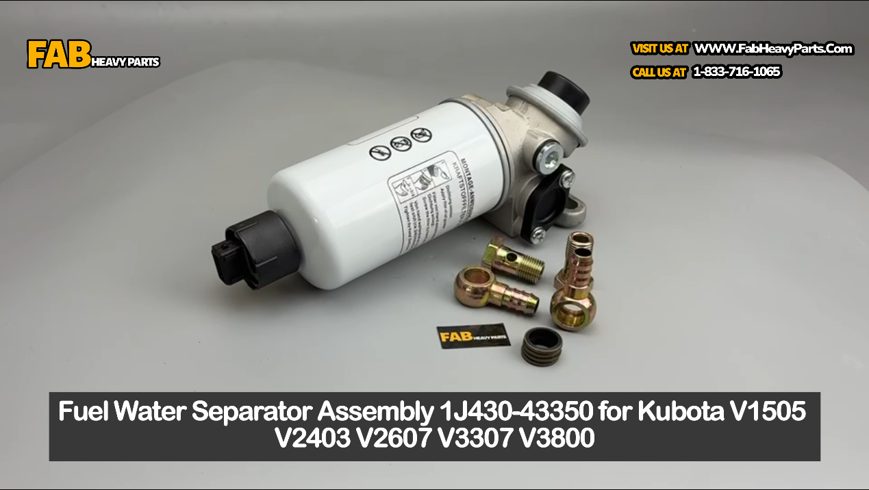 Fuel Water Separator Assembly 1J430-43350 for Kubota V1505 V2403 V2607 V3307 V3800