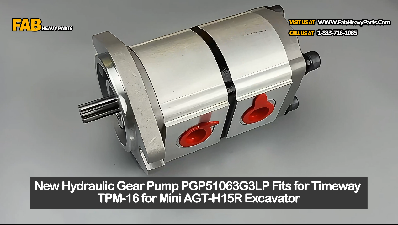 New Hydraulic Gear Pump PGP51063G3LP Fits for Timeway TPM-16 for Mini AGT-H15R Excavator