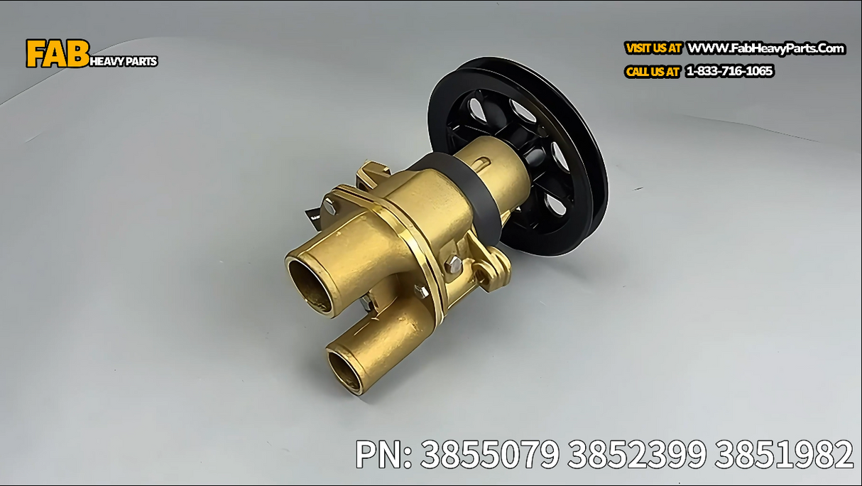 Sea Water Pump With 4.5" Pulley 3855079 3852399 3851982 Fits for Volvo Penta Engine 3.0GS 4.3GI 5.7GI 7.4GI 8.2GSI Replacement