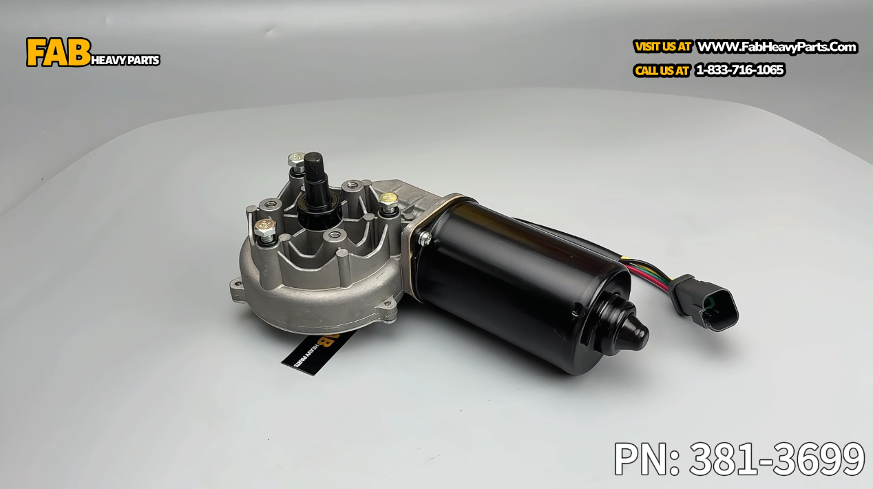 24V Front Wiper Motor 381-3699 for Caterpillar CAT Engine C6.6 C7 C9 C13 Loader 950M 962M 966M 980M 972M