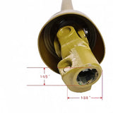 PTO Drive Shaft 1 3/8 Inch 6 Spline End T1 47 to 69 Inch Yellow for Tractor - Fab Heavy Parts