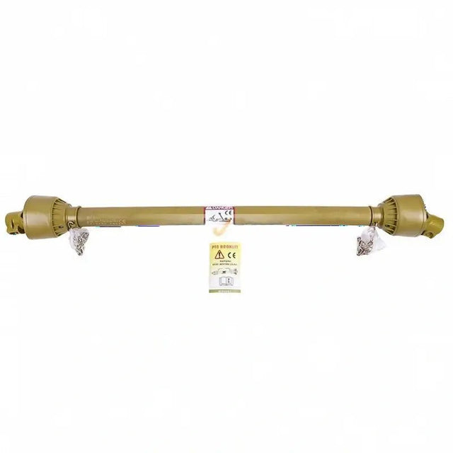PTO Drive Shaft 1 3/8 Inch 6 Spline End T1 47 to 69 Inch Yellow for Tractor - Fab Heavy Parts