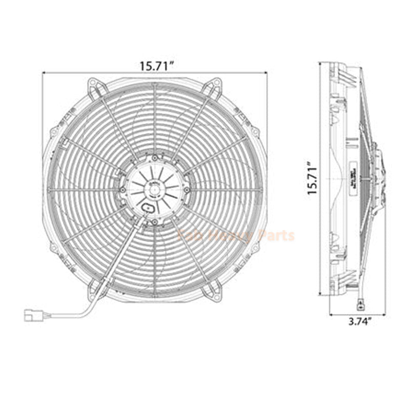 Puller Fan 30102082 40Amp 1918CFM - Fab Heavy Parts
