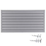 PVC Slat Wall Panels 4ft x 2ft Storage System Heavy Duty Interlocking Design Graphite Finish - Fab Heavy Parts
