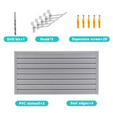 PVC Slat Wall Panels 4ft x 2ft Storage System Heavy Duty Interlocking Design Graphite Finish - Fab Heavy Parts