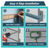 PVC Slat Wall Panels 4ft x 2ft Storage System Heavy Duty Interlocking Design Graphite Finish - Fab Heavy Parts