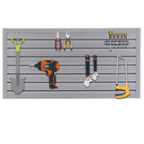 PVC Slat Wall Panels 4ft x 2ft Storage System Heavy Duty Interlocking Design Graphite Finish - Fab Heavy Parts