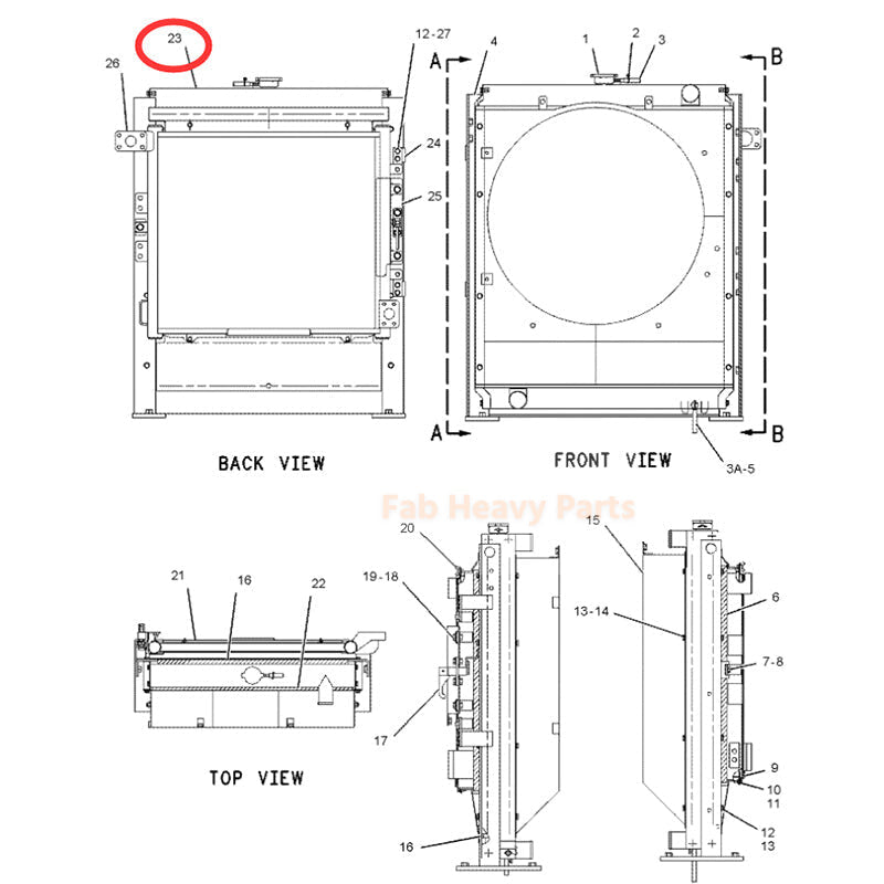 Radiator 196 - 8052 1968052 Fits for Caterpillar CAT Engine 3046 Excavator 315C 315C L - Fab Heavy Parts