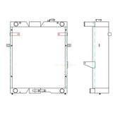 Radiator 42N-03-11170 Fits for Komatsu WB142-5 WB146-5 WB146PS-5 WB156-5 WB156PS-5 Loader