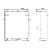Radiator 42N - 03 - 11170 Fits for Komatsu WB142 - 5 WB146 - 5 WB146PS - 5 WB156 - 5 WB156PS - 5 Loader - Fab Heavy Parts