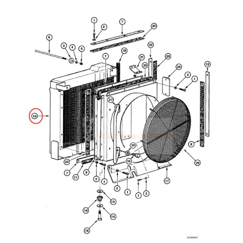 Radiator 73164343 Fits for Case Motor Grader 845 845DHP 865 865AWD 865DHP 865VHP 885 885AWD - Fab Heavy Parts