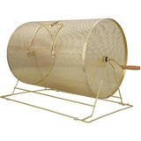 Raffle Drum Holds 10000 Tickets or 300 Ping Pong Balls Metal Lottery Spinning Drawing with Wooden Turning Handle 14.8 x Ø21.26 inch Brass Plated - Fab Heavy Parts
