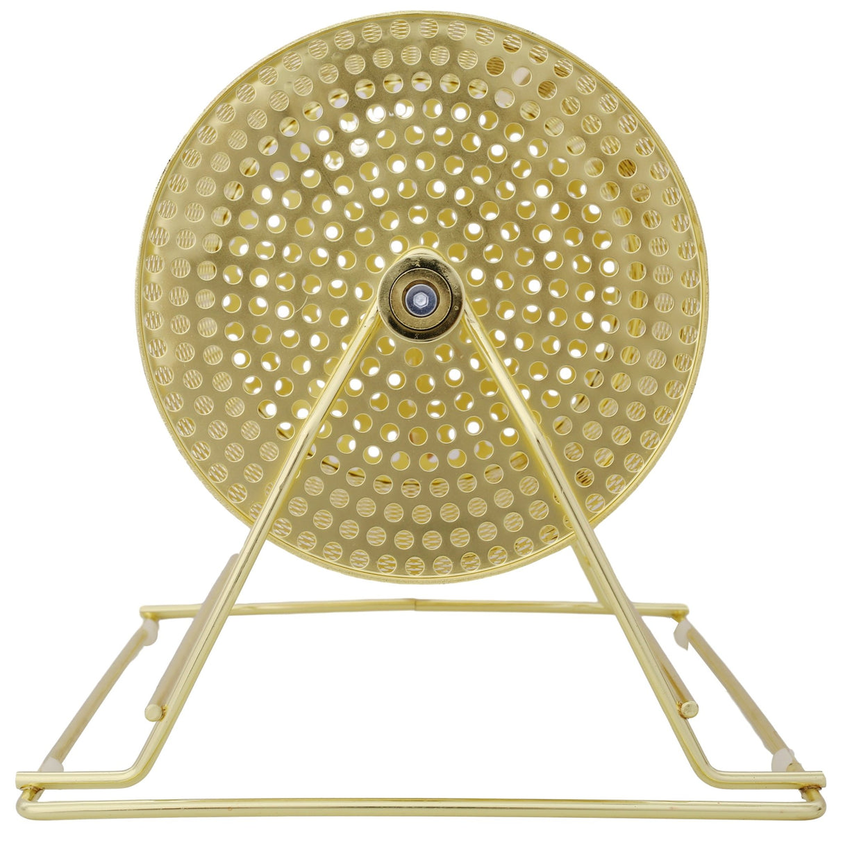 Raffle Ticket Spinner 12 x 8 Inch Drum Lottery Spinning Drawing Brass Plated Roll Box with Wooden Turning Handle Holds 2500 Tickets or 100 Ping Pong Balls for Events - Fab Heavy Parts