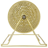Raffle Ticket Spinner 12 x 8 Inch Drum Lottery Spinning Drawing Brass Plated Roll Box with Wooden Turning Handle Holds 2500 Tickets or 100 Ping Pong Balls for Events - Fab Heavy Parts