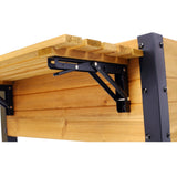 Raised Garden Bed Metal Leg Elevated Wood Planter Boxes with Folding Storage Shelf for Growing Fresh Herbs Vegetables Flowers Great for Outdoor Patio Deck Balcony - Fab Heavy Parts
