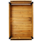 Raised Garden Bed Metal Leg Elevated Wood Planter Boxes with Folding Storage Shelf for Growing Fresh Herbs Vegetables Flowers Great for Outdoor Patio Deck Balcony - Fab Heavy Parts