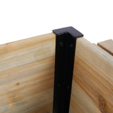 Raised Garden Bed Metal Leg Wood Planter Boxes with Folding Storage Shelf Elevated for Growing Fresh Herbs Vegetables Flowers Great for Outdoor Patio Deck Balcony - Fab Heavy Parts