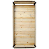 Raised Garden Bed Metal Leg Wood Planter Boxes with Folding Storage Shelf Elevated for Growing Fresh Herbs Vegetables Flowers Great for Outdoor Patio Deck Balcony - Fab Heavy Parts