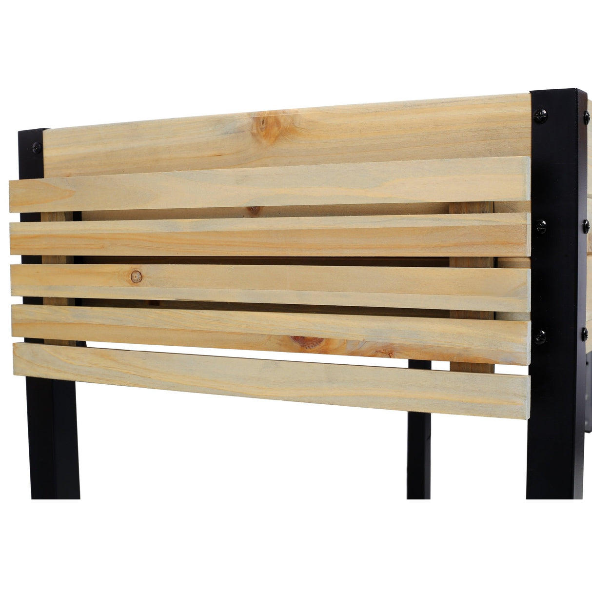 Raised Garden Bed Metal Leg Wood Planter Boxes with Folding Storage Shelf Elevated for Growing Fresh Herbs Vegetables Flowers Great for Outdoor Patio Deck Balcony - Fab Heavy Parts