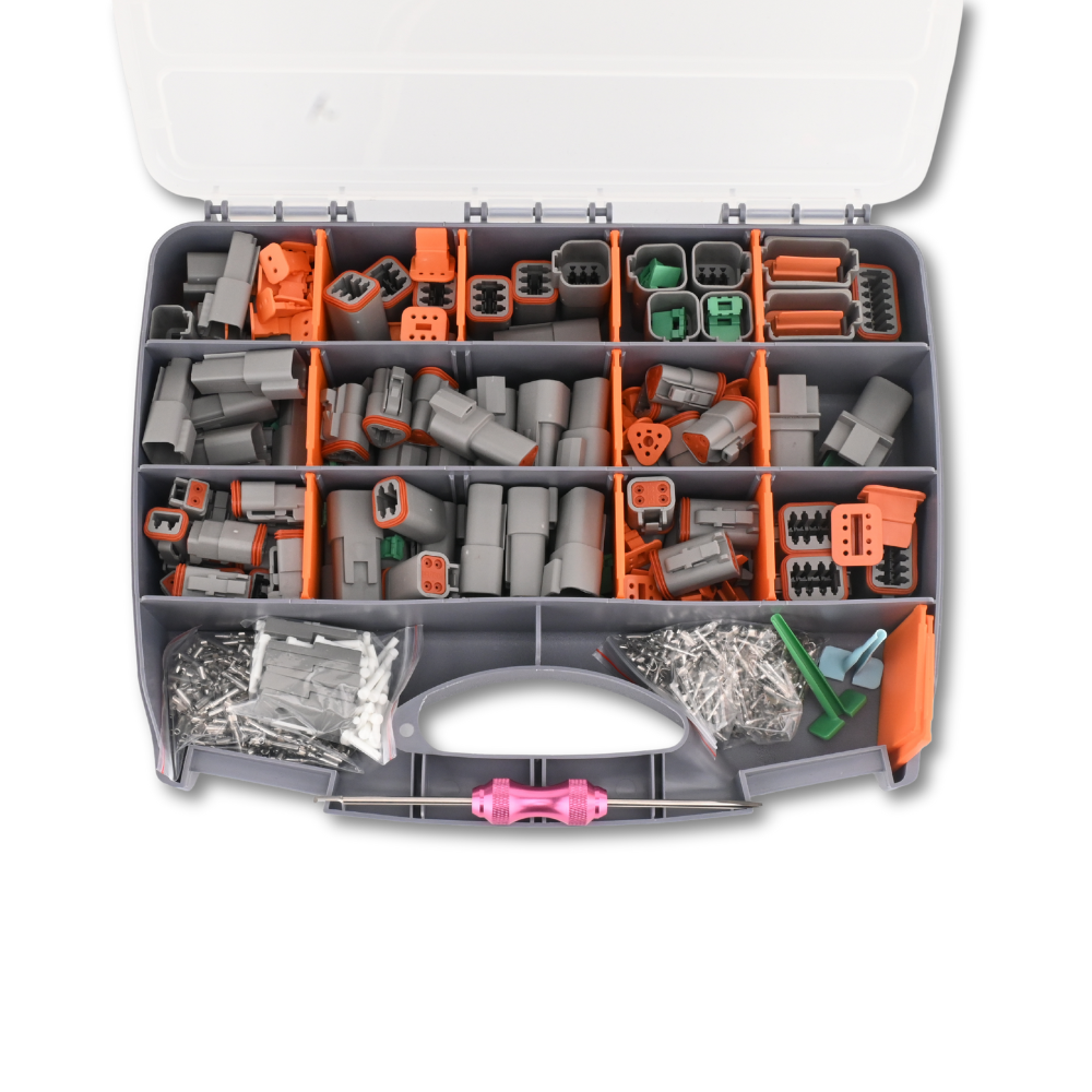 800 Piece Deutsch DT Connector Kit Stamped for 14 16 18 20 GA. WIRE - Fab Heavy Parts