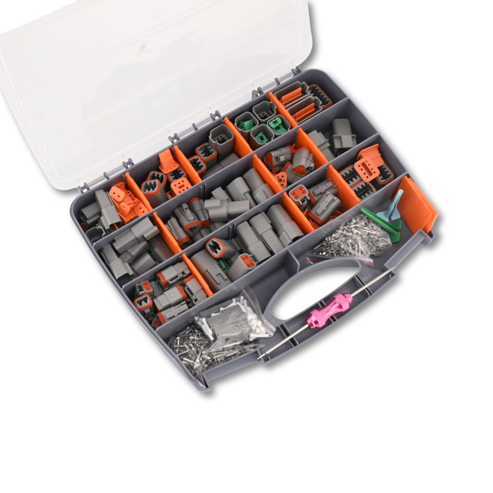 800 Piece Deutsch DT Connector Kit Stamped for 14 16 18 20 GA. WIRE - Fab Heavy Parts