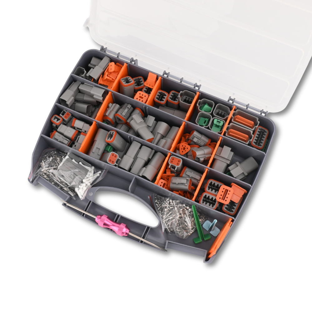 800 Piece Deutsch DT Connector Kit Stamped for 14 16 18 20 GA. WIRE - Fab Heavy Parts
