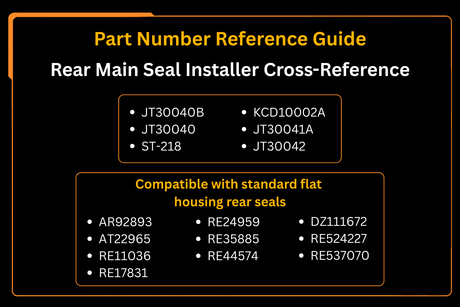 Rear Main Seal Installer Fits For John Deere JT30040B JT30040 ST - 218 JT30041A - Fab Heavy Parts