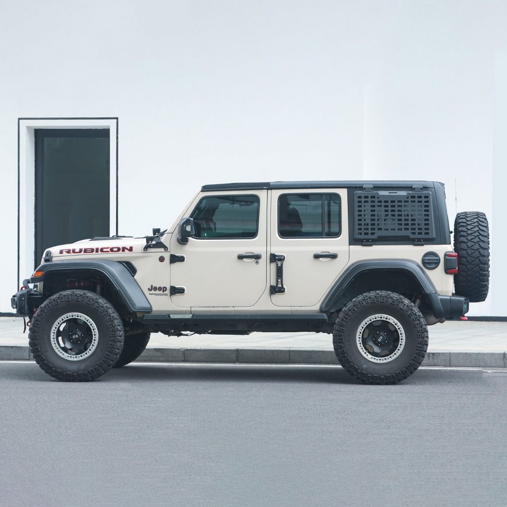 Rear Window Molle Panel Modular Storage for 2018 - 2023 Jeep Wrangler JL 4 Doors Driver Side - Fab Heavy Parts