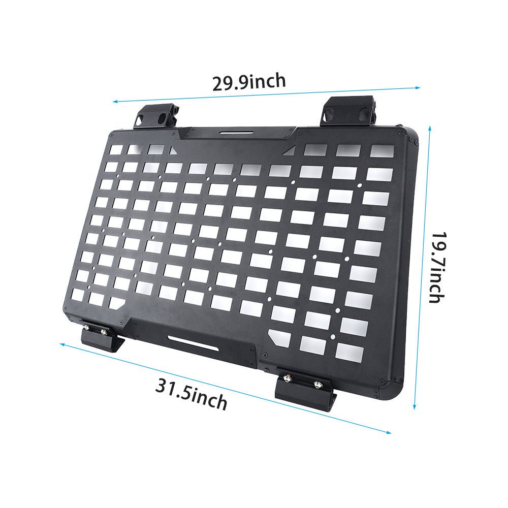 Rear Window Molle Panel Modular Storage for 2018 - 2023 Jeep Wrangler JL 4 Doors Driver Side - Fab Heavy Parts