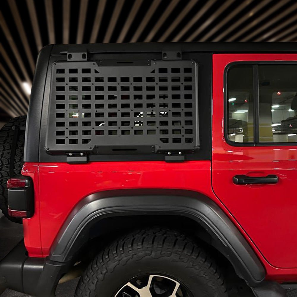 Rear Window Molle Panel Modular Storage for 2018 - 2023 Jeep Wrangler JL 4 Doors Right Side (Passenger Side) - Fab Heavy Parts