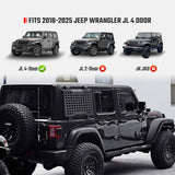 Rear Window Molle Panel Modular Storage for 2018 - 2023 Jeep Wrangler JL 4 Doors Right Side (Passenger Side) - Fab Heavy Parts