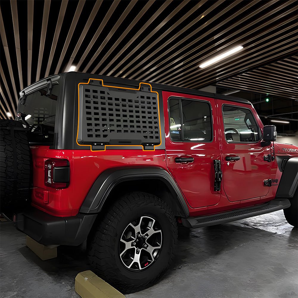 Rear Window Molle Panel Modular Storage for 2018 - 2023 Jeep Wrangler JL 4 Doors Right Side (Passenger Side) - Fab Heavy Parts