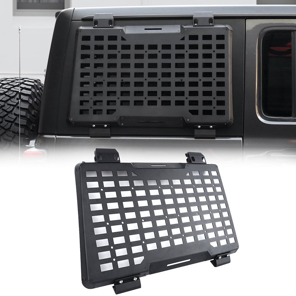 Rear Window Molle Panel Modular Storage for 2018 - 2023 Jeep Wrangler JL 4 Doors Right Side (Passenger Side) - Fab Heavy Parts