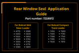 Rear Window Seal 7219972 Aftermarket Replacement For Bobcat S510 S530 S550 S570 S590 S595 T550 T590 - Fab Heavy Parts