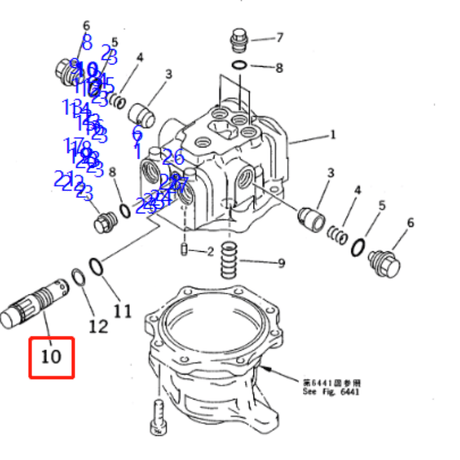 Relief Valve 20Y - 60 - 11520 Fits For Komatsu PC200 - 5 PC210 - 5 Excavator - Fab Heavy Parts